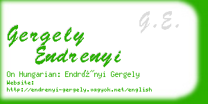 gergely endrenyi business card